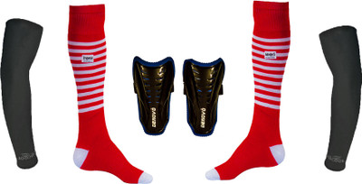 DeNovo Ultimate Protection (One Pair Large Shin Guard + One Pair Lycra Striped Knee Length Football Socks + One Pair UV Protection Arm Sleeves) Football Kit
DeNovo Ultimate Protection (One Pair Large Shin Guard + One Pair Lycra Striped Knee Length Football Socks + One Pair UV Protection Arm Sleeves) Football Kit