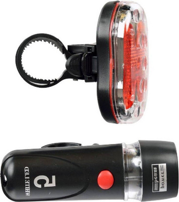 

PEDAL MACHINE 2 mod bicycle led front light & 9 led 7 mod LED Front Rear Light Combo(Black)