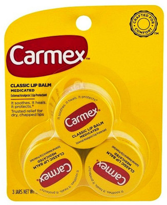 

Carmex Original Lip Balm 3 Pack (.25 Ounces Each) NA(Pack of: 3, 4.25 g)