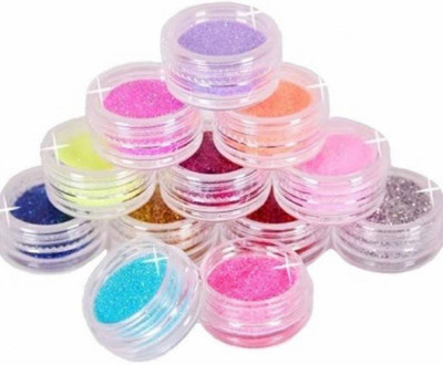 

Stylezone 12 Color Metal Glitter Nail Art Tool Acrylic UV Powder Dust(Multi COlor)