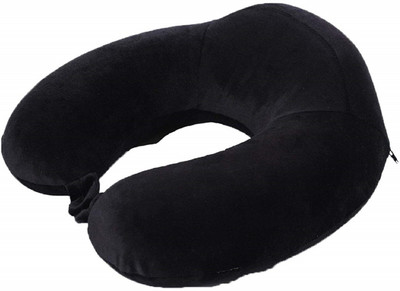 

Jsb TA007 Travel Neck Pillow with Memory Foam Contoured Cushion Neck Pillow(BLACK)