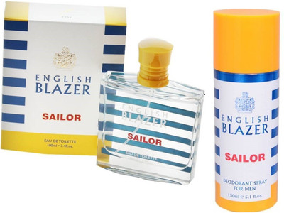 

ENGLISH BLAZER SAILOR long-lasting eua perfumes 100ml + 150ml body spray (combo Pack) Eau de Toilette - 250 ml(For Men & Women)