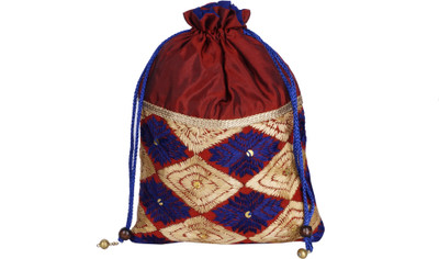 

Empower Trust Mobile Pouch Quilted Fabric Style-4 Pouch(Purple, Gold), Gold;purple