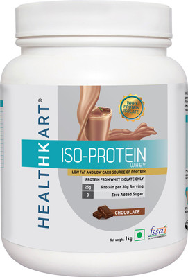 

Healthkart Iso-Protein Whey, 100% Whey Protein, Isolate, Zero sugar, Low Carb, Low Fat-1 Kg/2.2lb Whey Protein(1000 g, Chocolate)