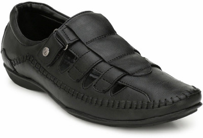 El Paso Men Black Sandals