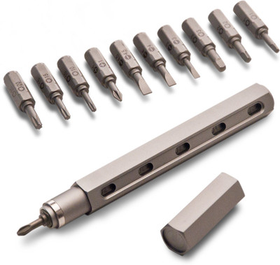 

Mininch MI011 Mininch Tool Pen Premium - Metric Edition (Gunmetal) Screwdriver Bit Set(Pack of 1)