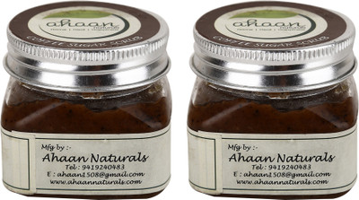 

ahaan naturals Coffee Sugar Face and Body Scrub All Skin Type- 100 Gram Each, Pack of 2 Scrub(100 g)