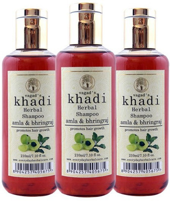

Vagad's Khadi Amla & Bhringraj Shampoo 210 ml (Set of 3)(690 ml)