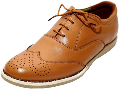 

Hidekraft Genuine Leather Men Formal Shoes Corporate Casuals For Men(Tan