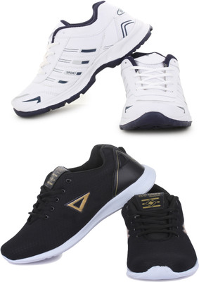 

Rod Takes Combo Walking Shoes For Men(White, Navy, Black