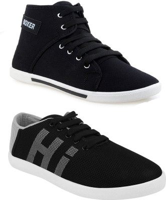 

Chevit Combo Pack of 2 Casual Shoes (Sneakers Shoes) Sneakers For Men(Black, Grey
