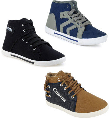 

Chevit Combo Pack of 3 Casual Shoes (Sneakers Shoes) Sneakers For Men(Multicolor, Black::brown::blue
