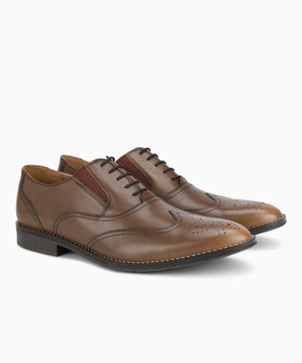 

Hush Puppies BRONSON ELASTIC DERB Lace Up For Men(Brown, Tan