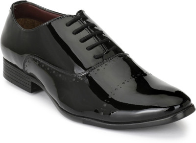

El Paso Stylish Black Synthetic Leather Alberto Taskin Formal Lace Up Shoes Derby For Men(Black