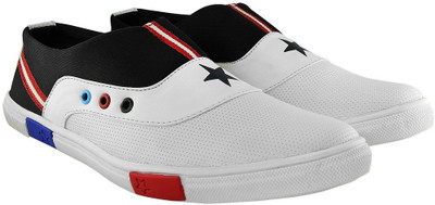 

Blinder Men's Slip On Sneakers For Men(White, Black