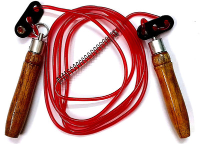 

FABBUD WOOD Handle Freestyle Skipping Rope(Red, Length: 260 inch)