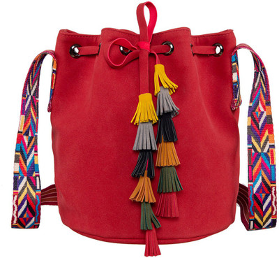 

peaubella Women Casual Red Felt Shoulder Bag