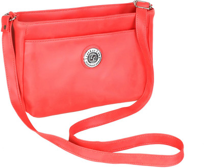 

Leather Land Women Casual Pink Leatherette Sling Bag