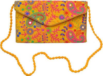 

Sadaf Design's Girls Casual Multicolor Silk Sling Bag