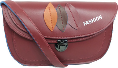 

Chalissa Girls Casual, Evening/Party Maroon PU Sling Bag