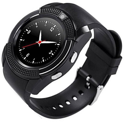 BERRIN Bluetooth Smart Watch Smartwatch(Black Strap Free Size)