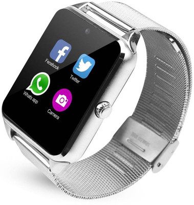 

Piqancy smartwatch with sim Bluetooth smart watch Silver Smartwatch(Silver Strap Free Size)