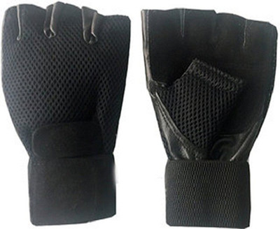 

SPANCO Pair of Black Color Gym & Fitness Gloves (Men, Black)