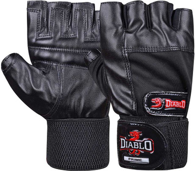 

DIABLO PRIME Leather Gym & Fitness Gloves (, Black