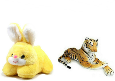

soniya Enterprises Tiger-32cm and Rabbit - 24 cm(Yellow, Brown), Brown;yellow