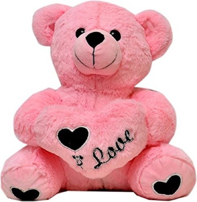 

Prachi toys super cute pink teddy bear carry to heart 35cm - 35 cm(Pink)