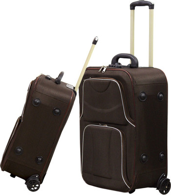 

MOFKOF CLASSIC COFFEE TRENDY TURBO WHEEL Expandable Check-in Luggage -  inch(Tan