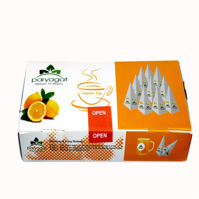 Paryagat Natural Flavour Tea Pack of 5 Lemon Tea Bags(50 Bags, Box)