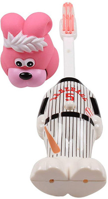 

JMO27Deals Funny Mouse Headed Kids Push Button Cum Toy (Age-3+ Years) Soft Toothbrush