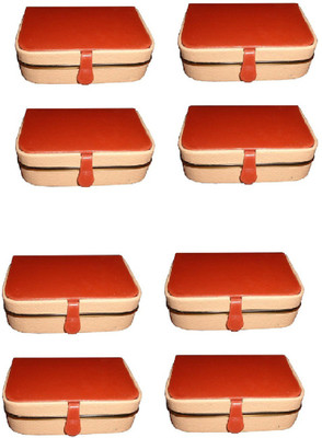 

shivanshshine Pack of 8 Pieces women men ring box Travel Storage case (Maroon) Vanity Box Vanity Box(Maroon)