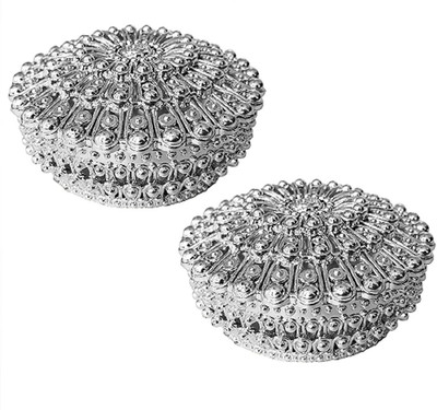 

BOXO Decorative Box for Home Decoration Home Decoration Vanity Box (Silver) jewellery box Vanity Box(Silver)