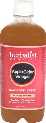 

Herbalist Apple Cider Vinegar, Raw, Unprocessed and Unrefined with Mother Vinegar 500ml Vinegar(500 ml)