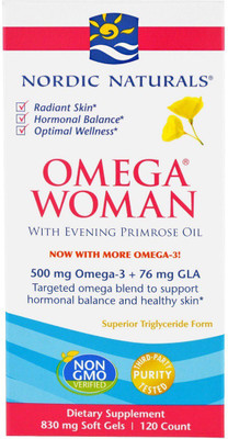 

Nordic Naturals Nordic Naturals, Omega Woman, With Evening Primrose Oil, 830 mg, 120 Soft Gels(120 No)
