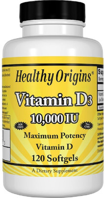 

HEALTHY ORIGINS Healthy Origins, Vitamin D3, 10,000 IU,(120 No)