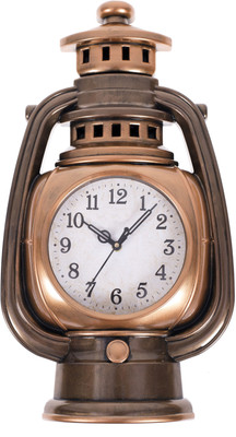 Smile2u Retailers Analog 48 cm X 26 cm Wall Clock  (Brown, With Glass)
