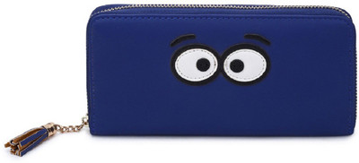 

Couch Potato Women Blue Plastic Wallet(8 Card Slots)