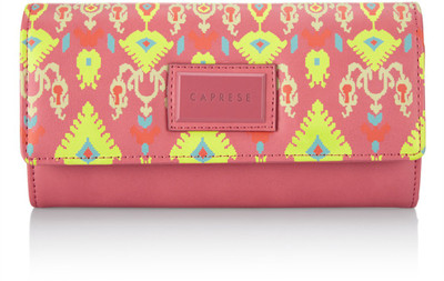 

Caprese Women Casual Multicolor Artificial Leather Wallet(12 Card Slots), Coral