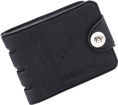 

Peacock Mundkar Boys Black Artificial Leather Wallet(8 Card Slots)