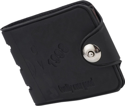 

Peacock Mundkar Boys Black Artificial Leather Wallet(8 Card Slots)
