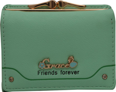 

Cidky Women Green Artificial Leather Wallet(6 Card Slots), Light green