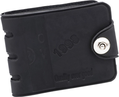 

Peacock Mundkar Boys Black Artificial Leather Wallet(8 Card Slots)