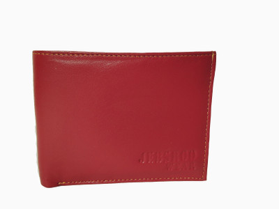 

JEBSROO Men Red Genuine Leather Wallet(5 Card Slots), Current_red