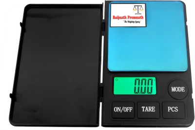 

Baijnath Premnath Notebook 1kg (1000gram) x 0.01g (10mg) Digital Jewellery Weighing Scale, Gold & Silver ornaments Weight Measuring machine Portable Weighting Scale for homes and professionals Weighing Scale(Black)