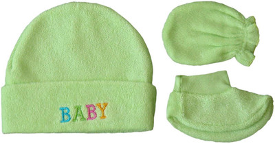 

SW Baby Cotton Cap Bootie Mitten Set : 0-3 Months(Green)