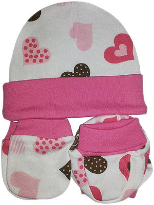

SW Baby Cotton Cap Bootie Mitten Set : 0-3 Months(Pink)