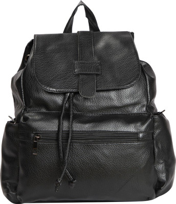 

Bagkok Black PU Backpack 4 L Backpack(Black)